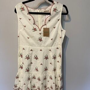 NWT Boden Embroidered Tiered Midi Dress